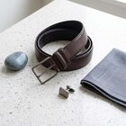 Men's Brown Polyurethane Casual Belt, , small