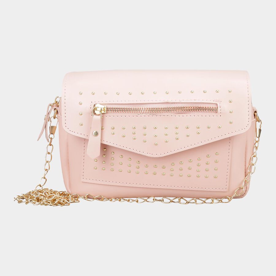 Women's Polyurethane Envelope/Zipper Sling Bag, , large image number null