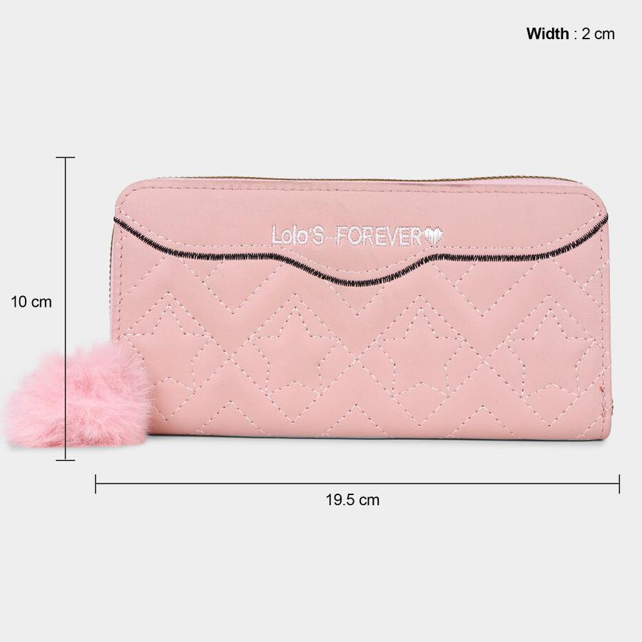 Women's Pink Polyurethane Handbag, , large image number null