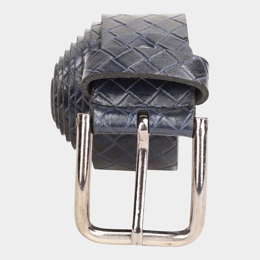 Men's Navy Blue Polyurethane Casual Belt, , large image number null