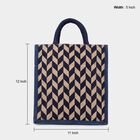 Dark Blue Jute Lunch Bag, , small image number null