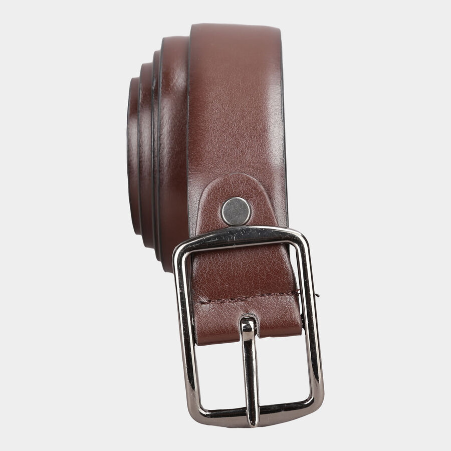 Men's Black Polyurethane Formal Belt, , large image number null