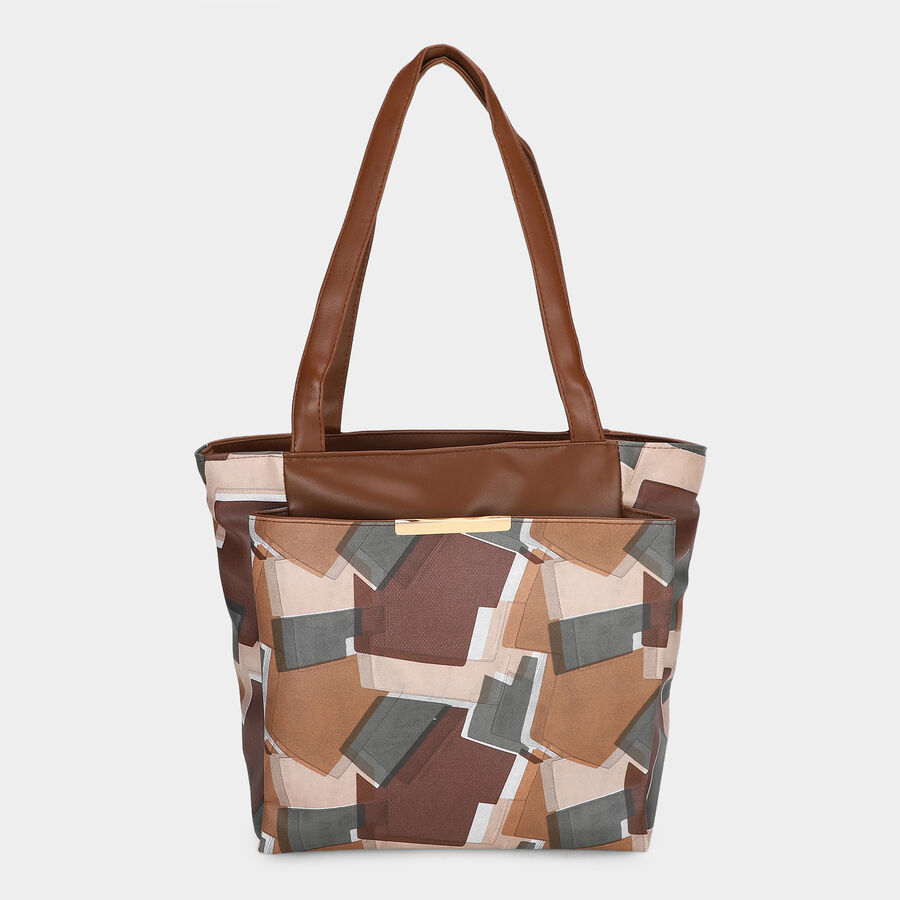 Woman's Brown Fabric Bag, , large