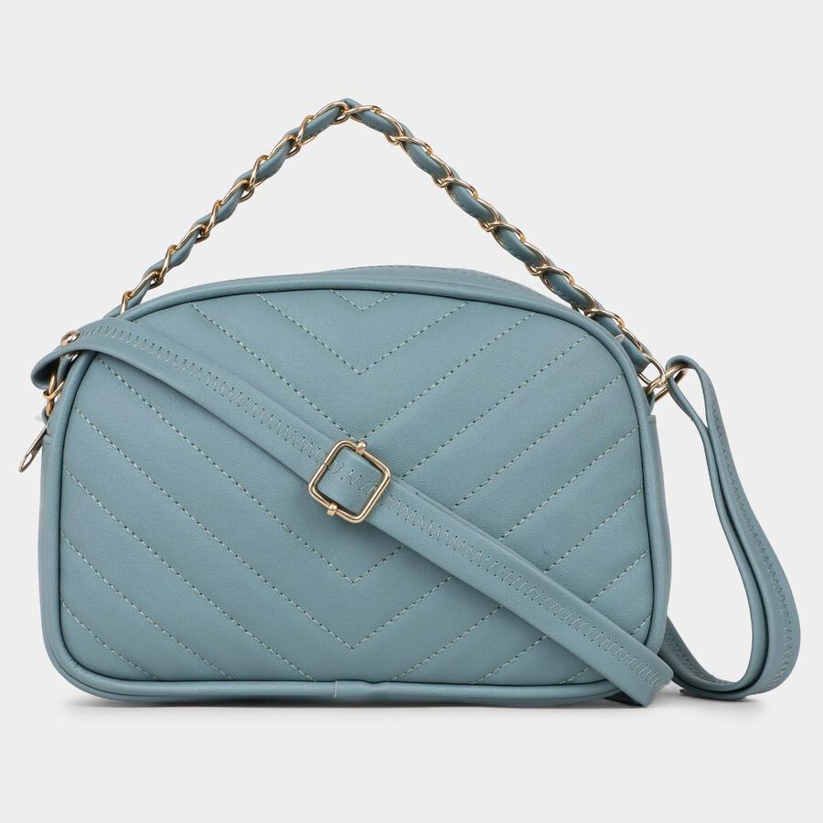 Women's Green Polyurethane Handbag, , large image number null