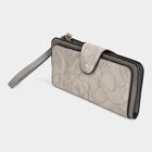Women's Grey Polyurethane Long Wallet, , small image number null