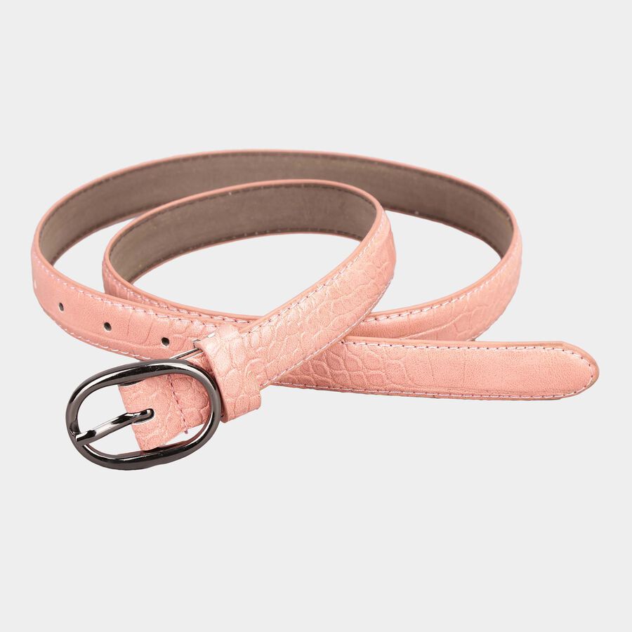 Women's Pink Polyurethane Belt, , large image number null
