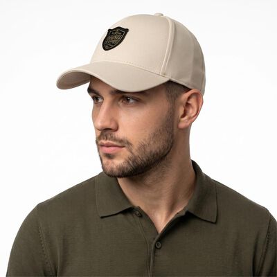 Men's Beige cotton Cap