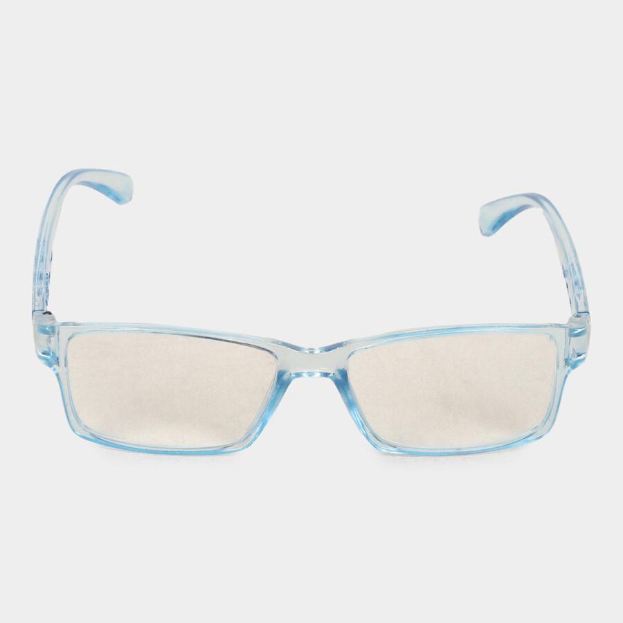 Men's Plastic Clear Glass Rectangle Sunglasses, , large image number null
