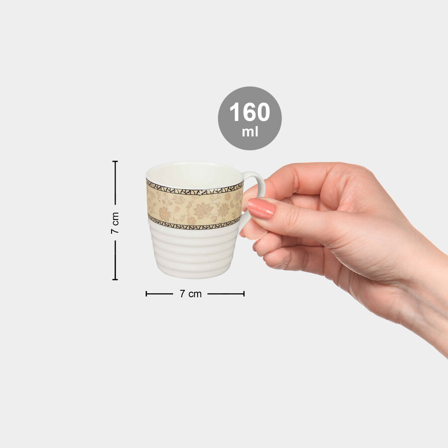 160 ml Bone China Mug, Set of 6, , large image number null