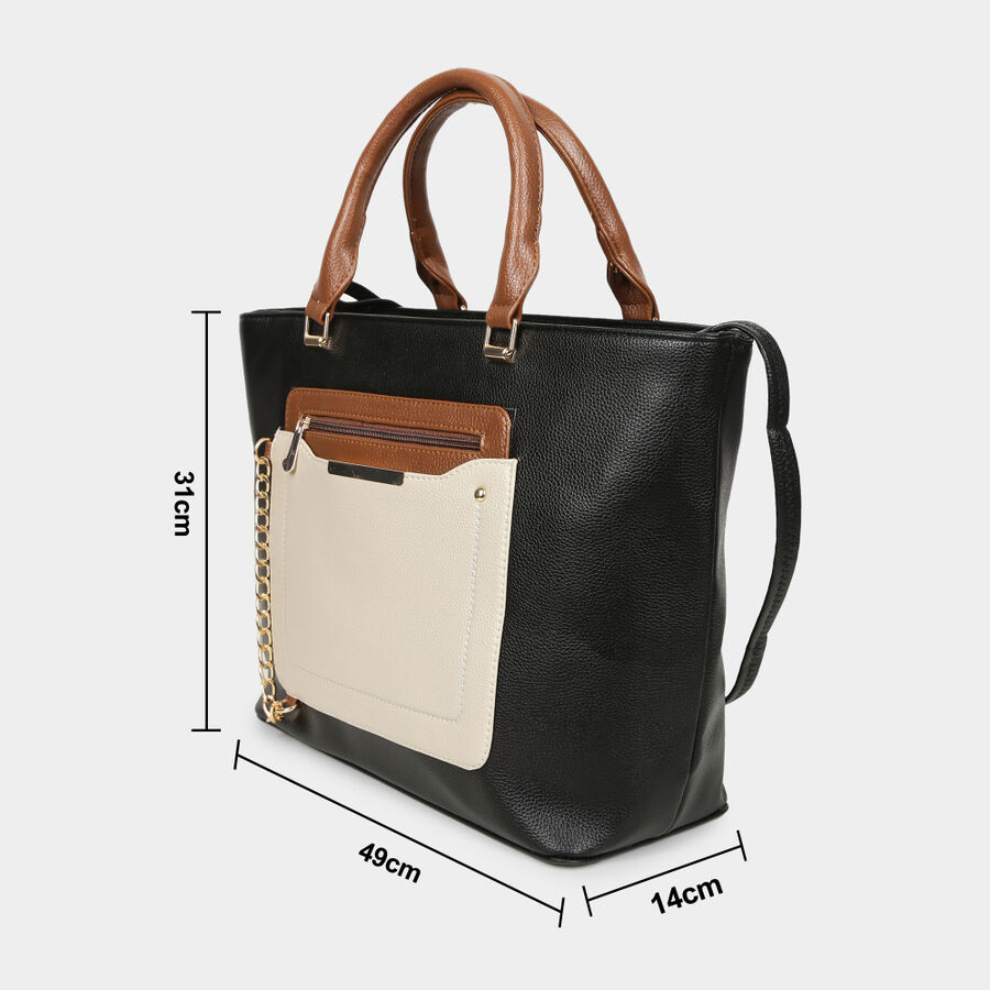 Women's Black Hand Bag, , large