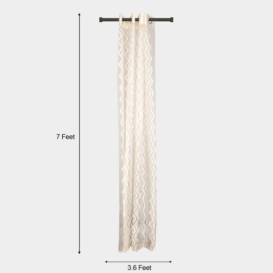 7ft. Cream Polyester Curtain, , large