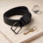 Men's Black PU Belt, , small