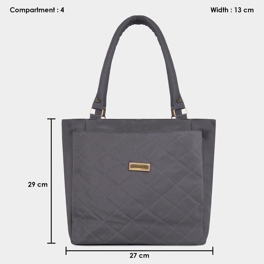 Women's Grey Polyurethane Hand Bag, , large image number null