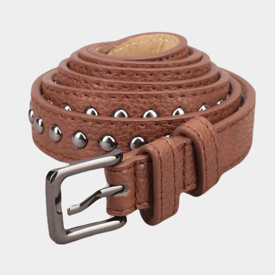 Women's Brown Polyurethane Belt, , large image number null