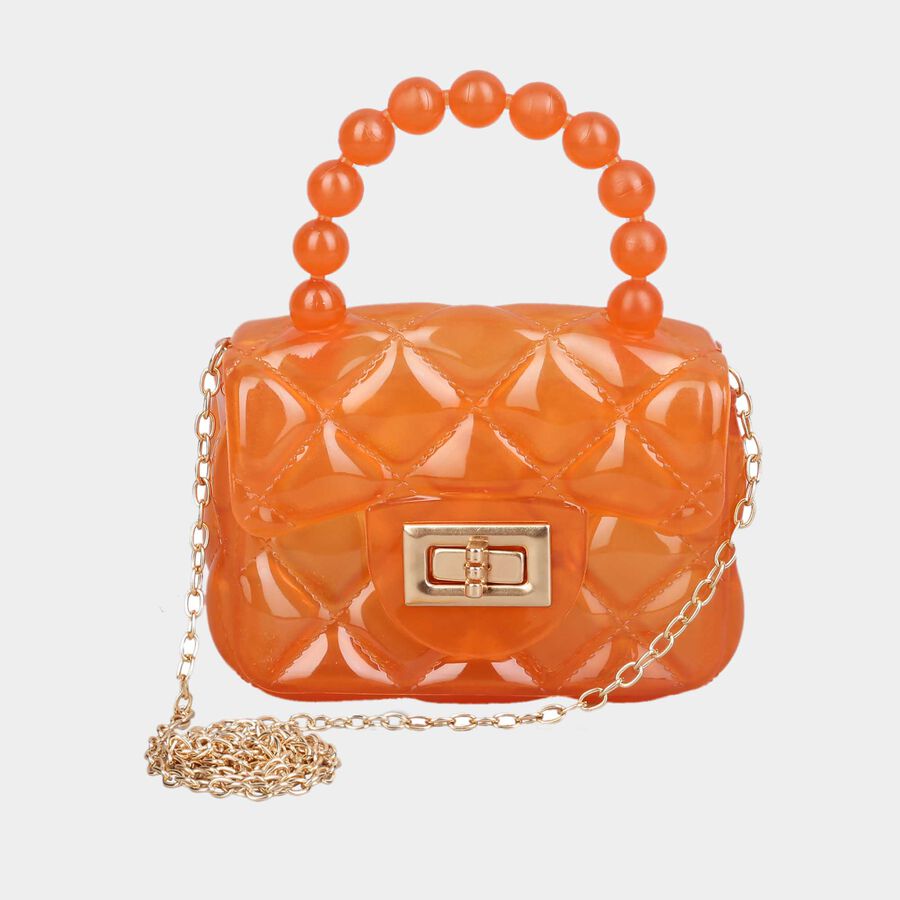 Kid's Orange Polyurethane Bag, , large image number null