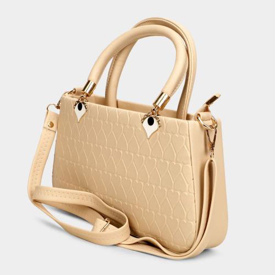 Women's Beige Polyurethane Sling Bag, , large image number null