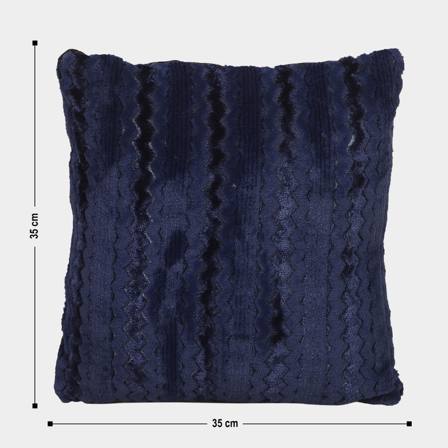 Navy Blue Textured Cushion, , large