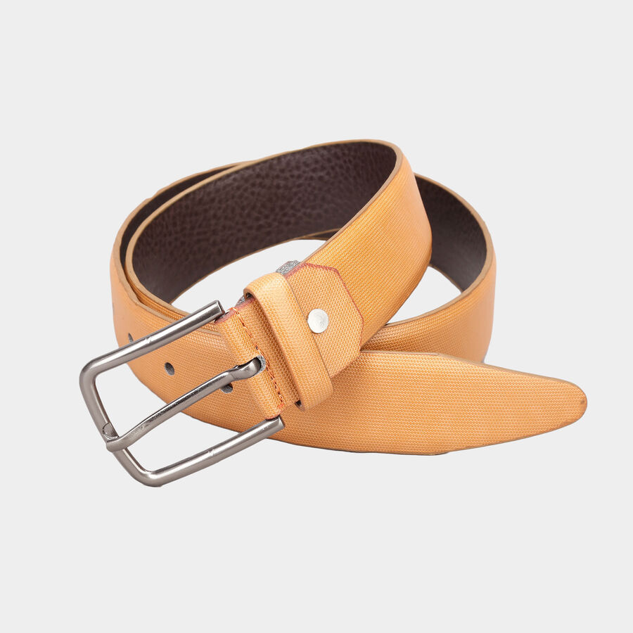 Men's Polyurethane Casual Belt, Size 32, Textured, , large image number null