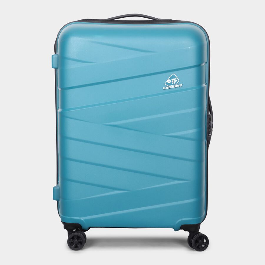 8-Wheel Blueish Green Polypropylene Hard Case Trolley, Medium, , large image number null