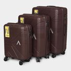 4-Wheel Brown Polypropylene Hard Case Trolley, Small + Medium + Large, , small image number null