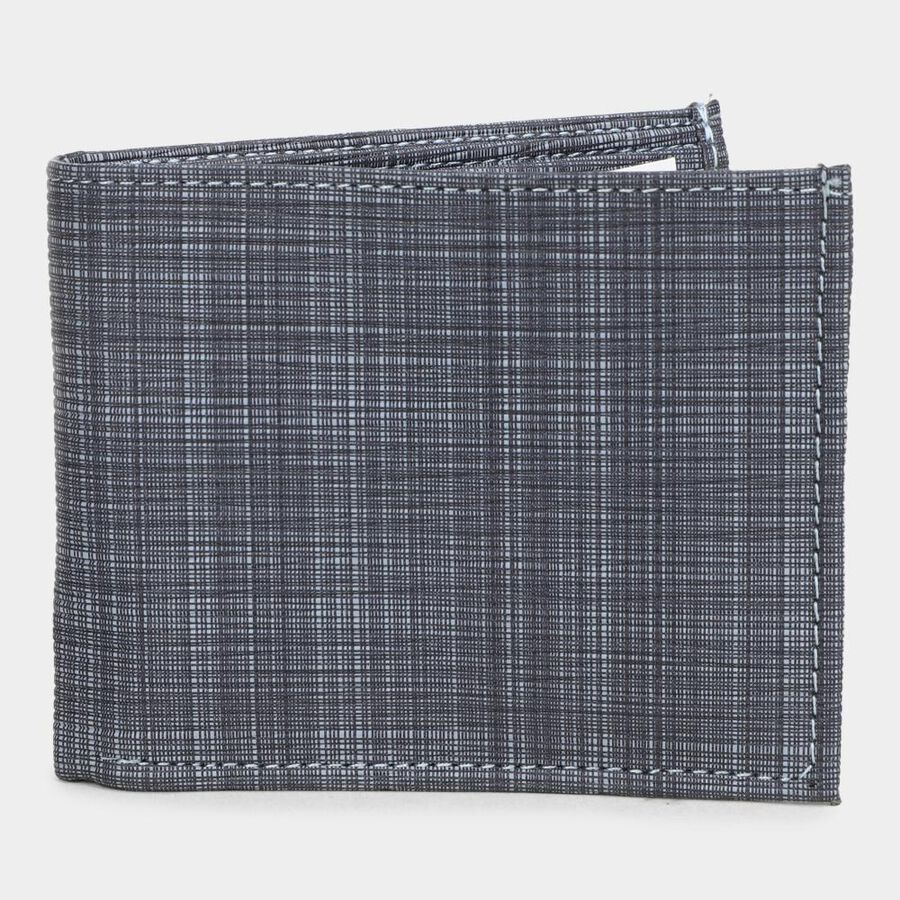 Men's Blue Polyurethane Wallet, , large