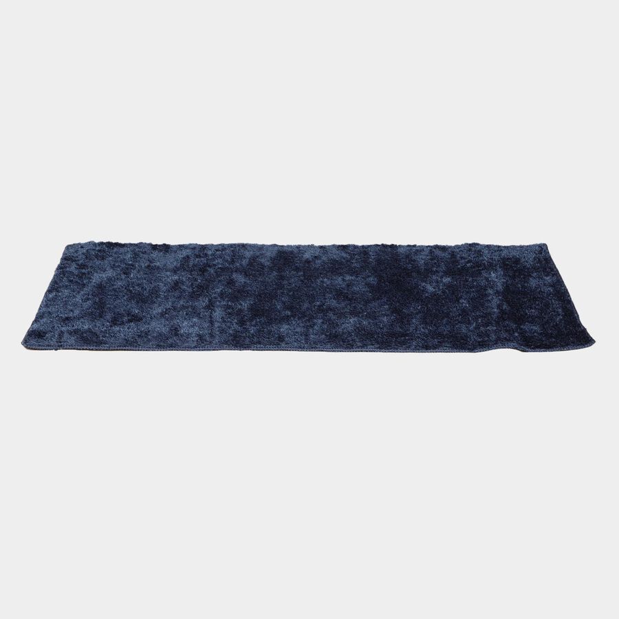 Blue Polyester Bedside Runner, , large