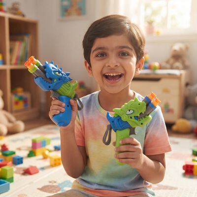 Kid's Blue-Green Plastic Gun