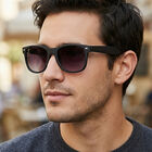 Men's Black Plastic Mens Sunglasses , , small