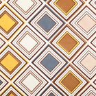 Multicolor Geometric Printed Single Bedsheet, , small