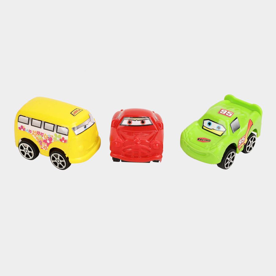 Pull Back Toy Cars, Set of 6 - Colour/Design May Vary, , large image number null