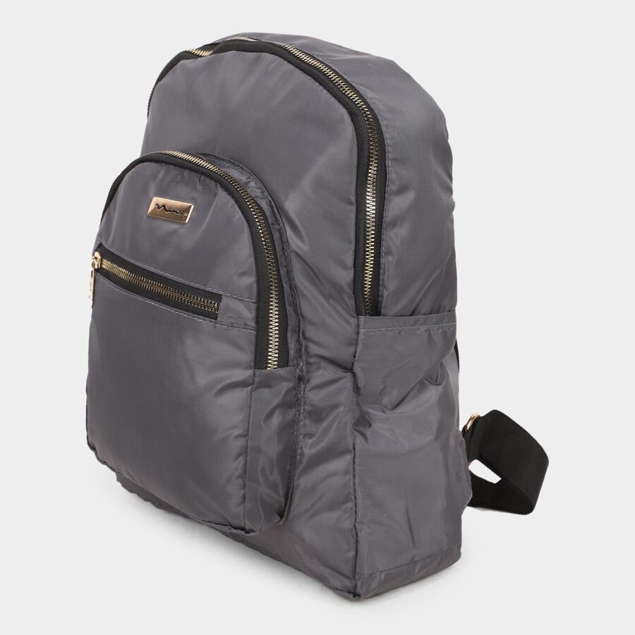 Women's Grey Canvas Backpack, , large image number null