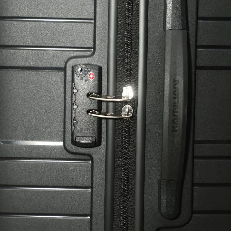 4-Wheel Black Polypropylene Hard Case Trolley, Large, , large image number null