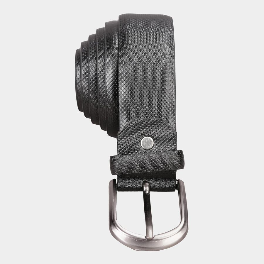 Men's Black Polyurethane Casual Belt, , large image number null