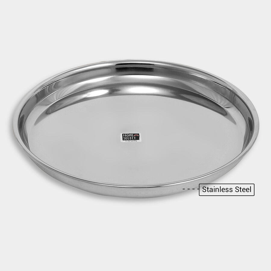 Stainless Steel Plate (Thali) - 29cm, , large image number null