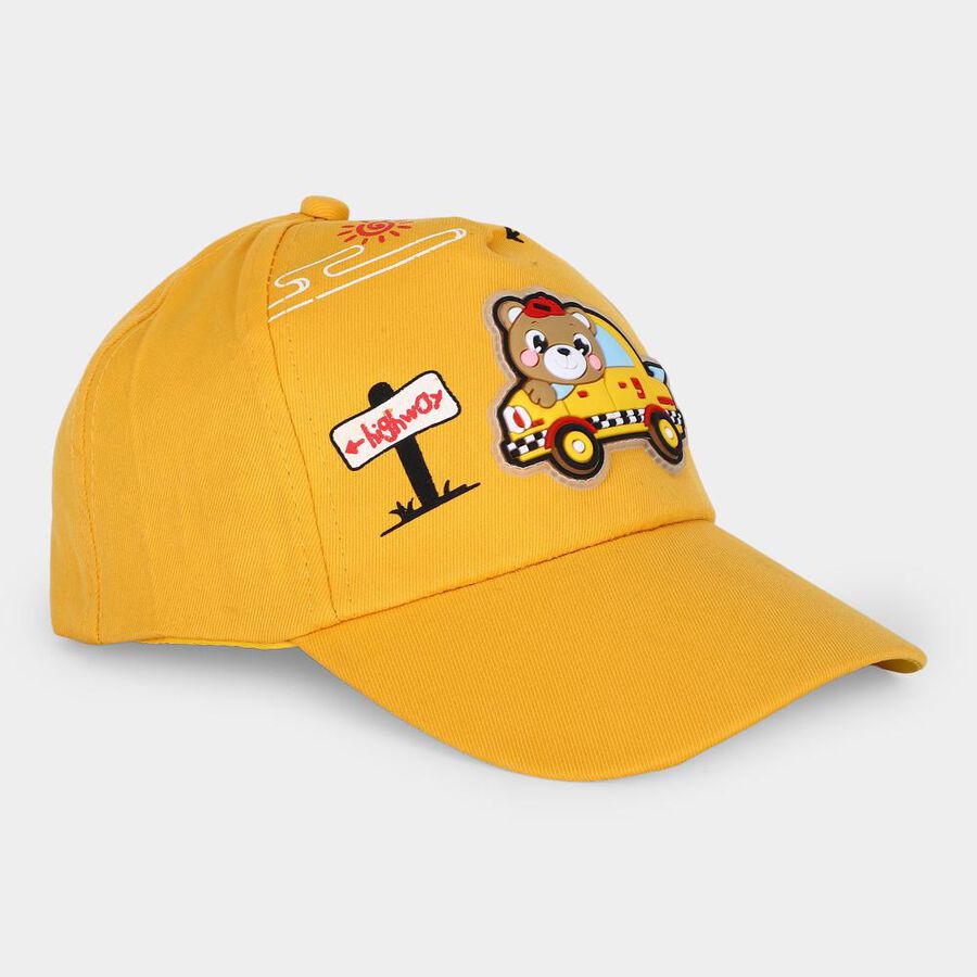 Kid's Yellow Fabric Cap, , large