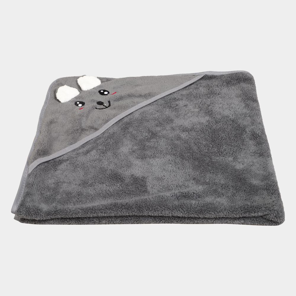 Home Beautiful                         280 GSM Dark Grey Microfiber Baby Towel