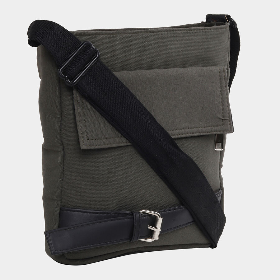 Men Green Sling Bag, , large image number null