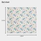 110 GSM Blue Microfiber Double Bedsheet With Pillow Cover, , small image number null