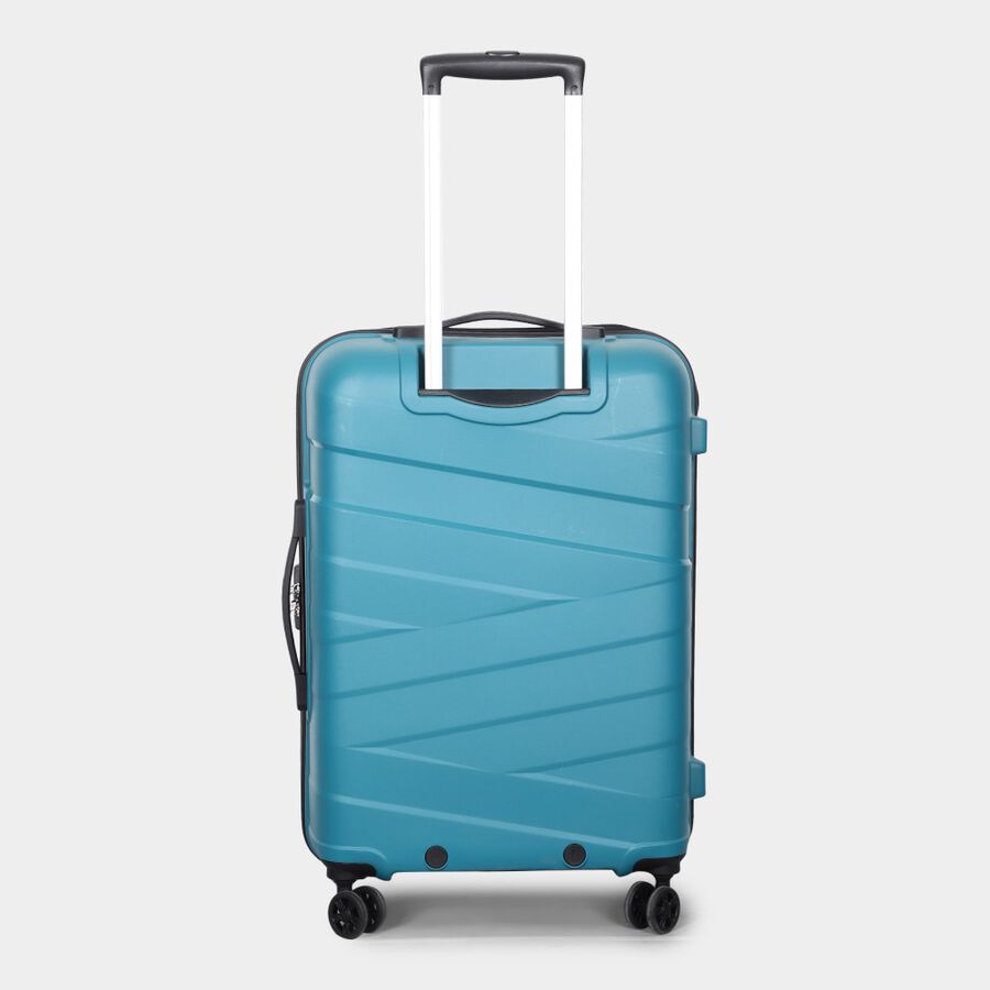 8-Wheel Blueish Green Polypropylene Hard Case Trolley, Medium, , large image number null