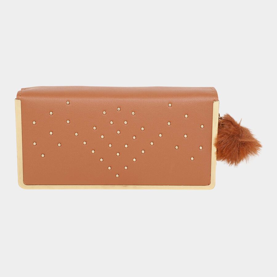 Women's Polyurethane Zipper Hand Pouch, , large image number null