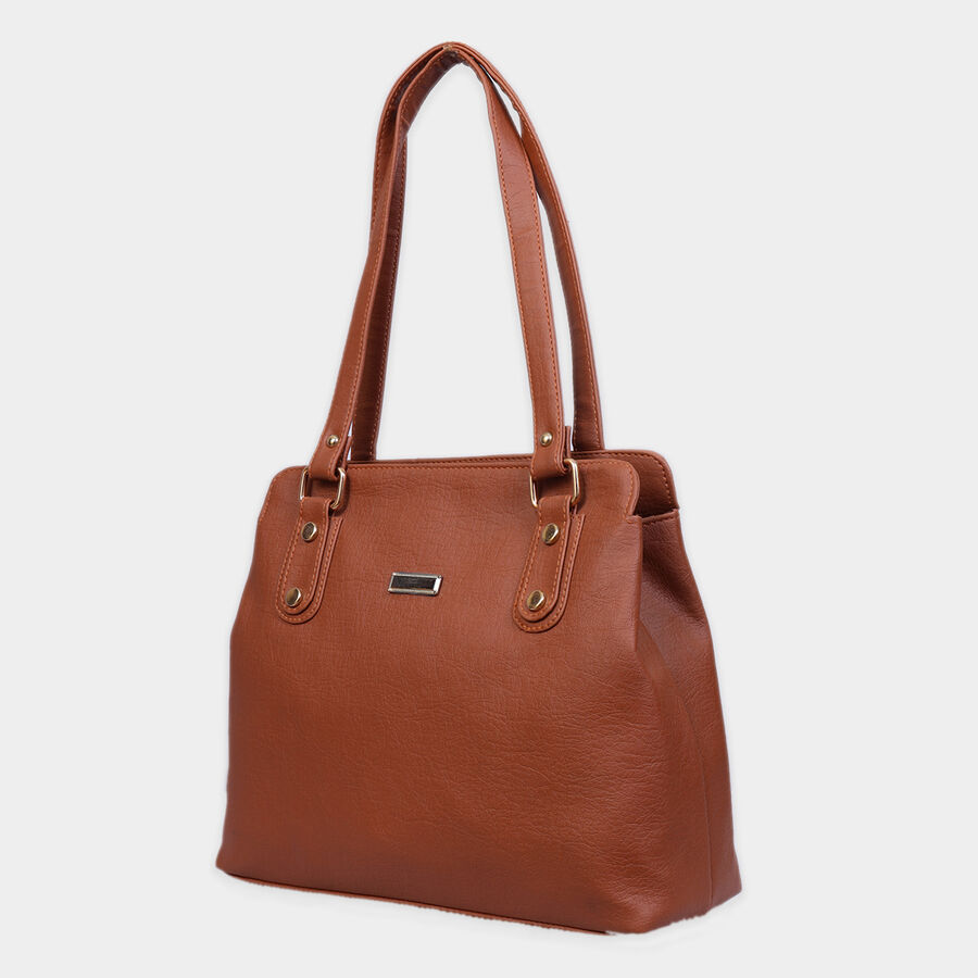 Women Solid Tan Handbag, , large image number null