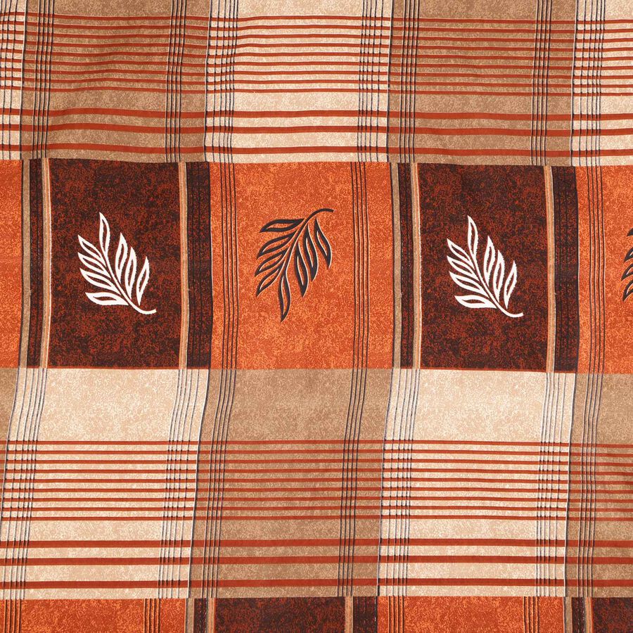 Brown Microfiber Double Bedsheet with Pillow Cover, , large