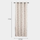 5ft. Bedroom Soft Beige Printed Eyelet Curtains, , small image number null