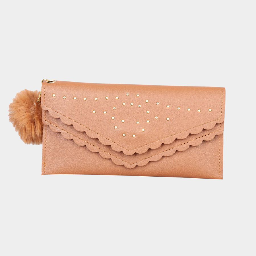 Women's Polyurethane Envelope/Zipper Hand Pouch, , large image number null