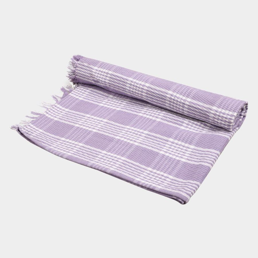 220 GSM Polyurethanerple Cotton Blend Bath Towel, , large