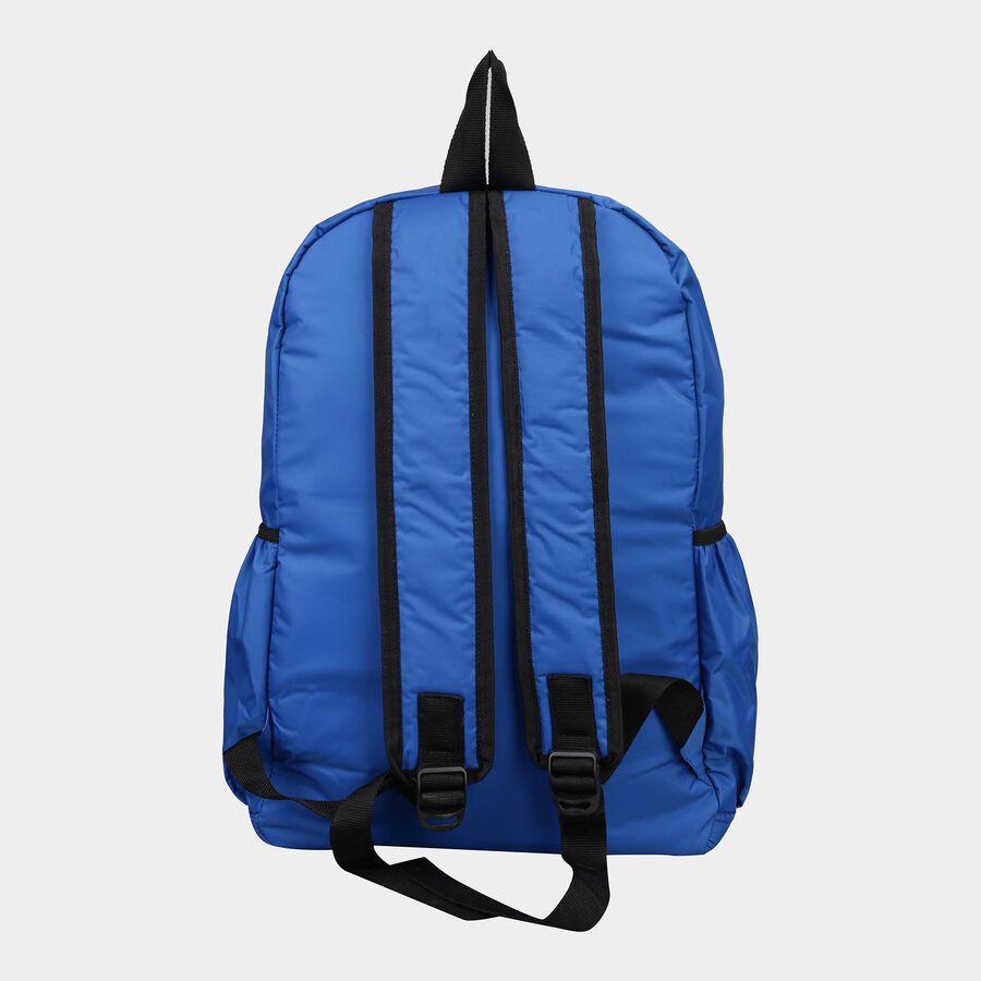 Women's Navy Blue Polyurethane Backpack, , large image number null