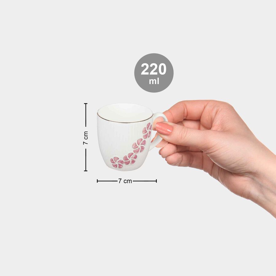 220 ml Bone China Mug, Set of 6, , large image number null