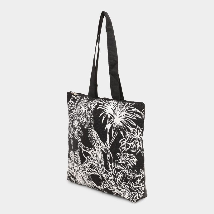 Women's Colour Block Fabric Tote Bag, , large image number null