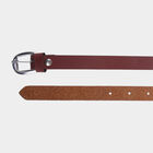 Women Formal Brown PU Belt, , small image number null