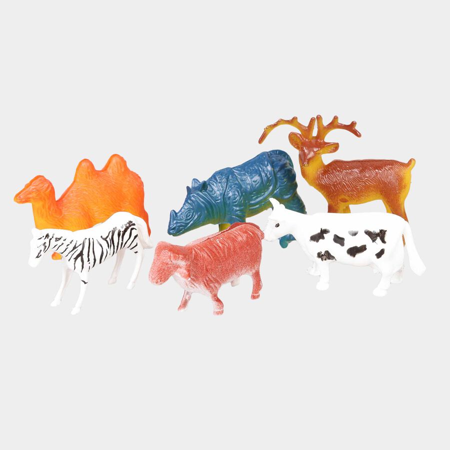 6 Pcs. of Plastic PVC Wild Animals , , large image number null